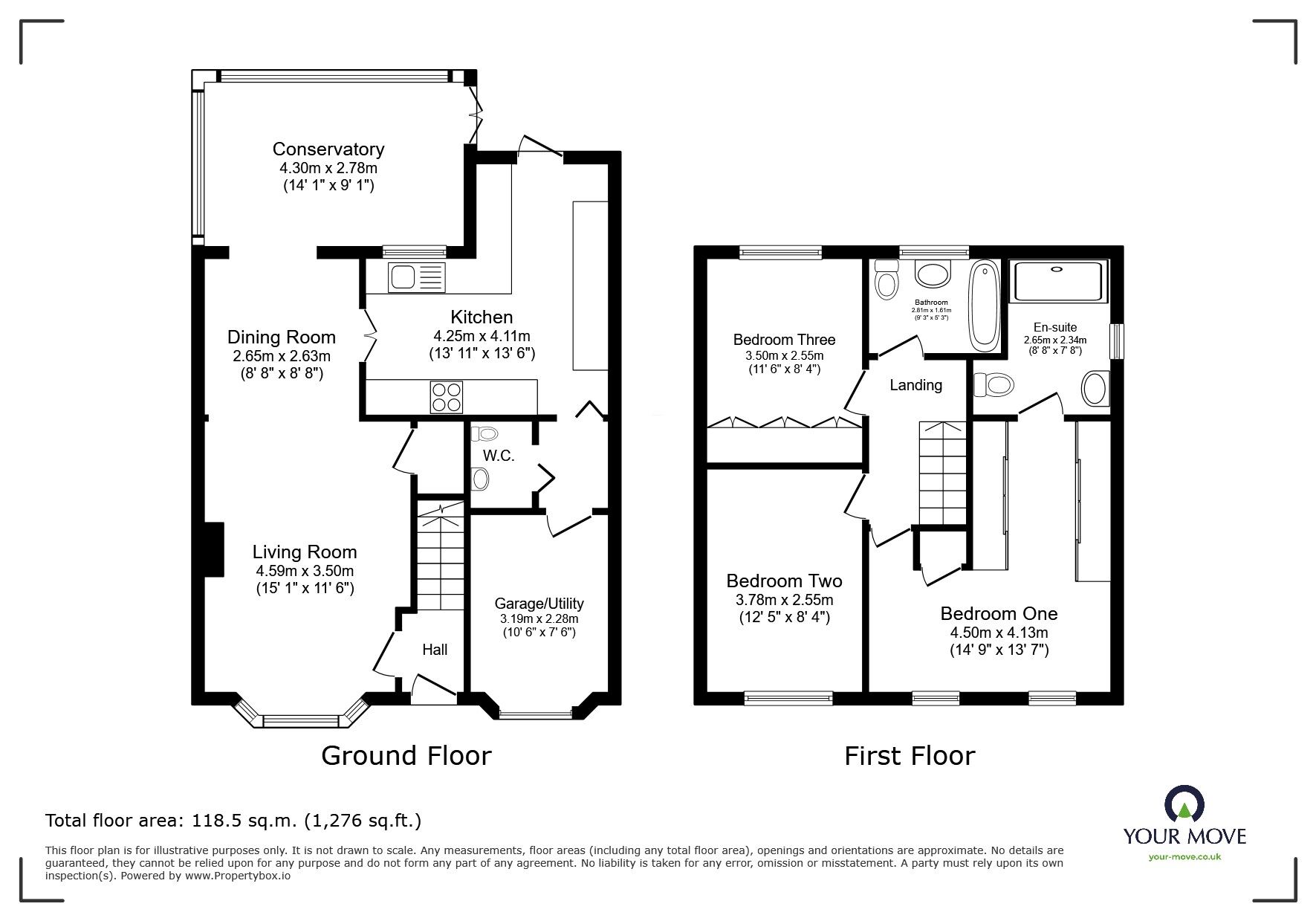 Floorplan of 3 bedroom Semi Detached House for sale, Rydal Close, Tyldesley, Wigan, M29