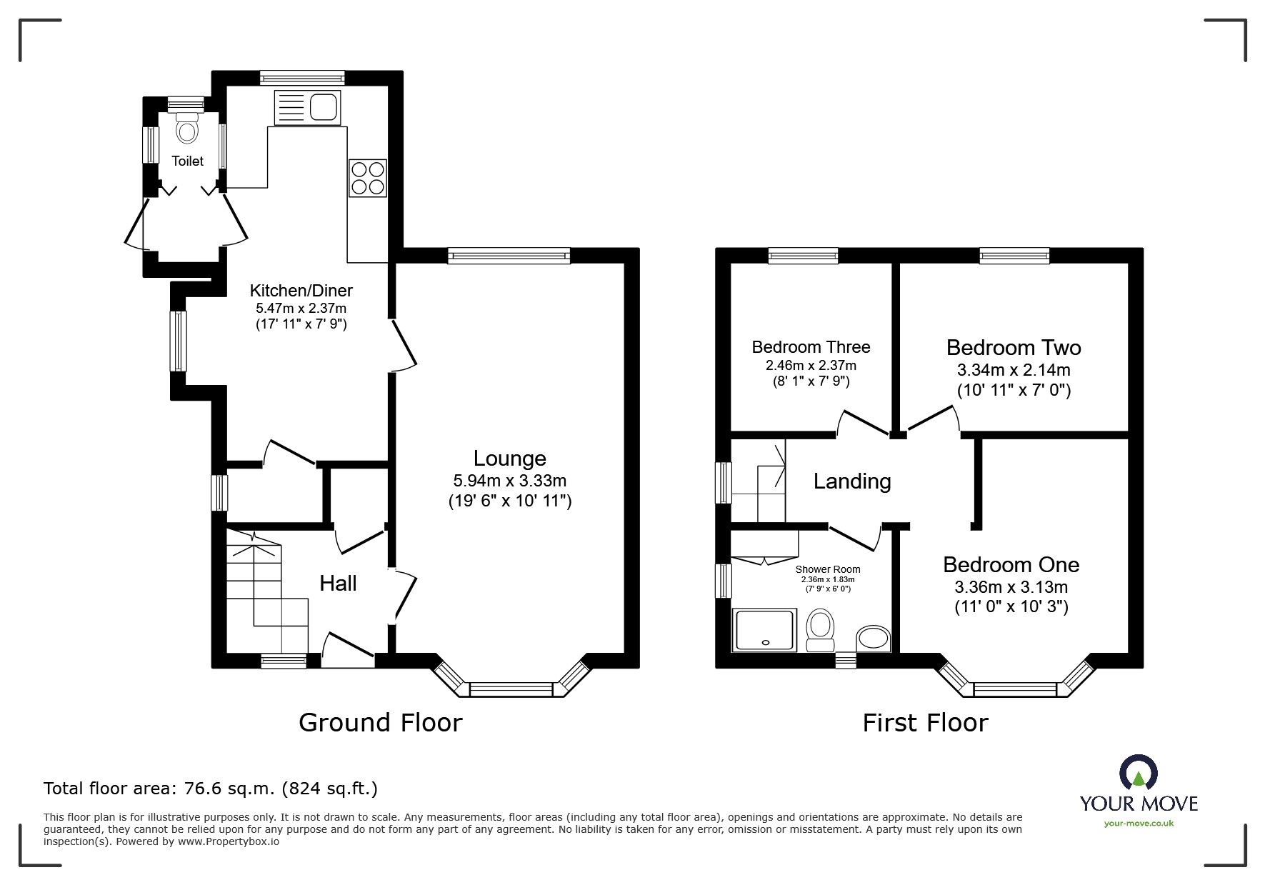 Floorplan of 3 bedroom Semi Detached House for sale, Old Clough Lane, Worsley, Greater Manchester, M28