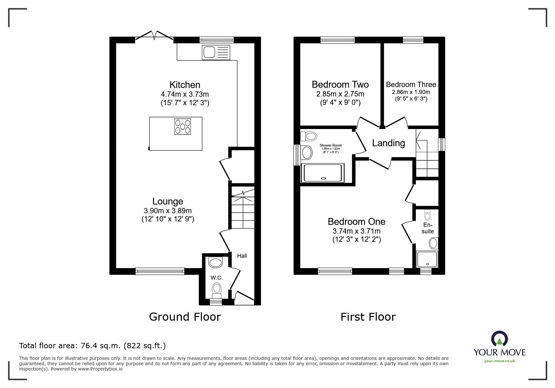 Floorplan of 3 bedroom Detached House for sale, Rainbow Drive, Atherton, Greater Manchester, M46