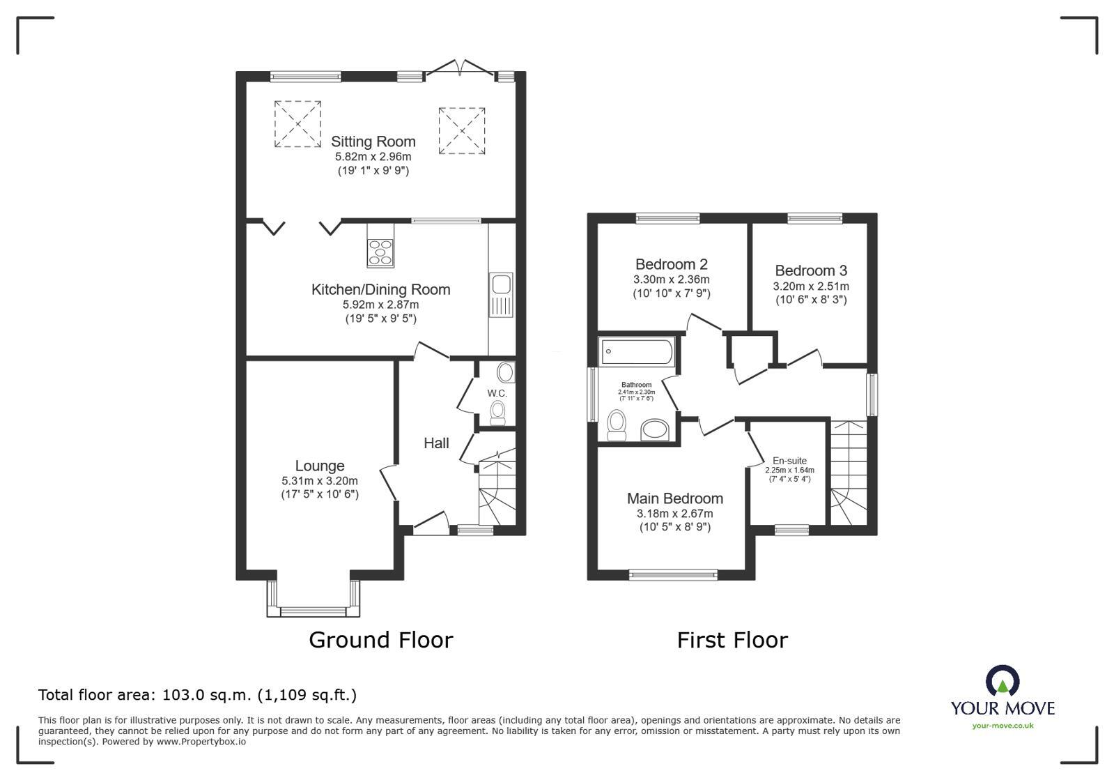 Floorplan of 3 bedroom Detached House to rent, Bullbridge View, Worsley, Salford, M28