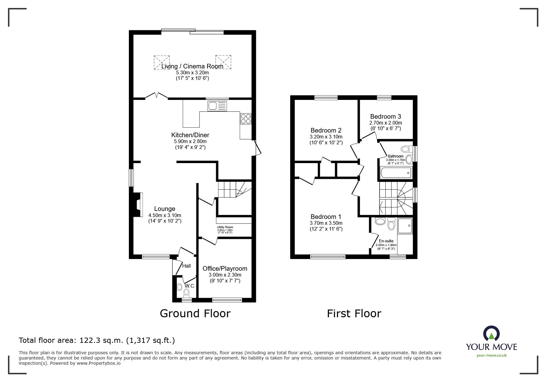 Floorplan of 3 bedroom Detached House for sale, Gadbury Fold, Atherton, Greater Manchester, M46