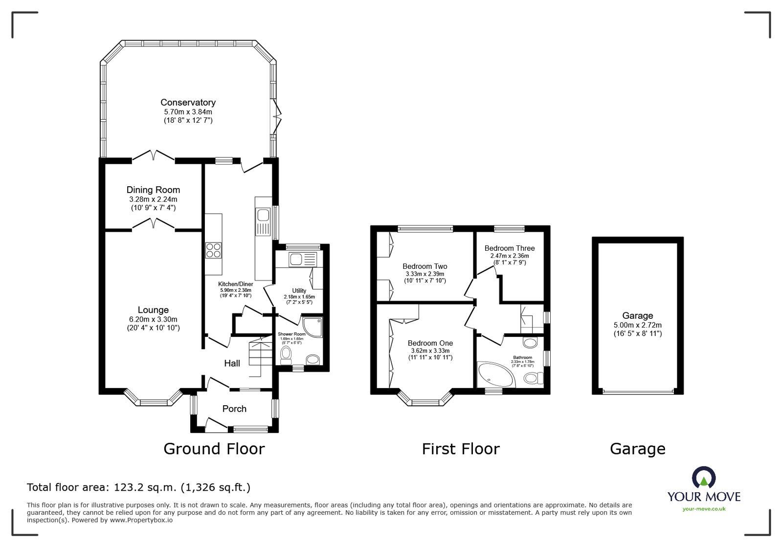Floorplan of 3 bedroom Semi Detached House for sale, Old Clough Lane, Worsley, Greater Manchester, M28
