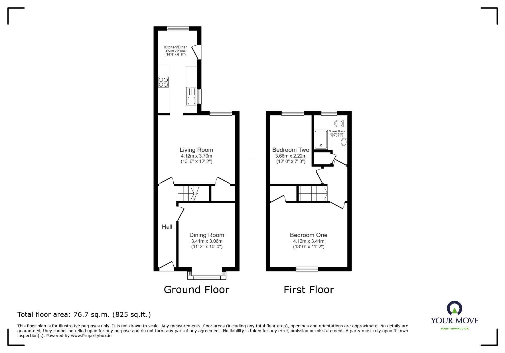 Floorplan of 2 bedroom Mid Terrace House for sale, Parsonage Road, Worsley, Greater Manchester, M28