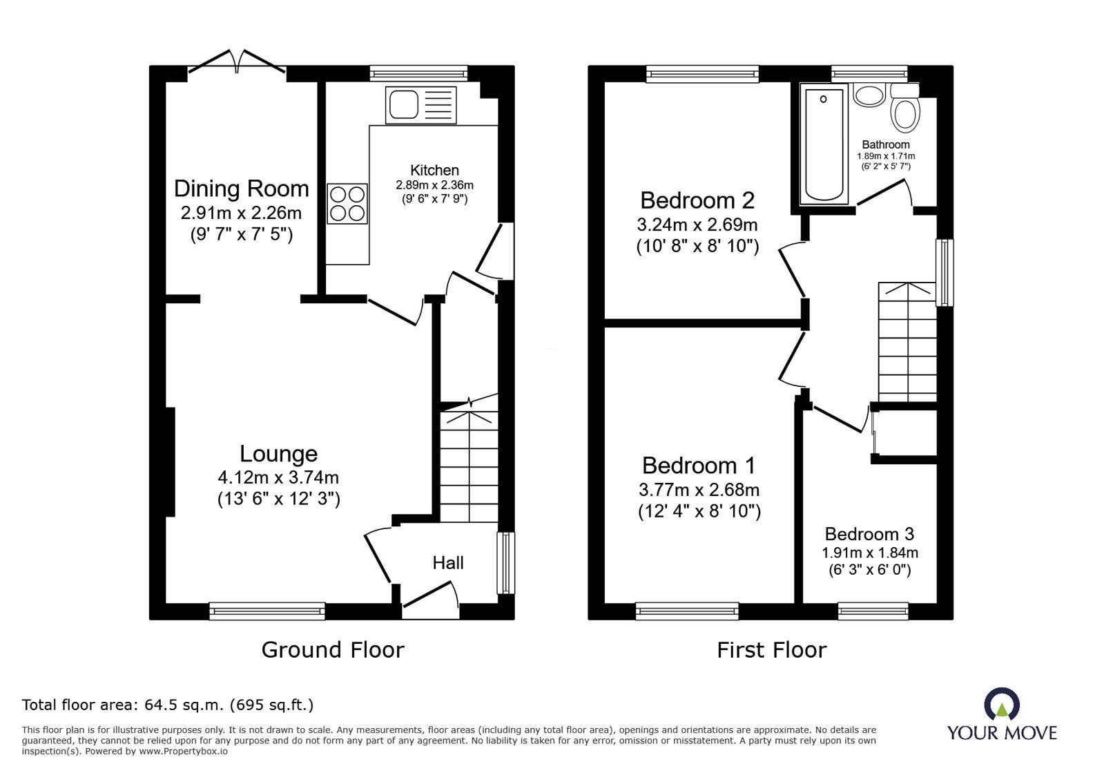 Floorplan of 3 bedroom Detached House to rent, Longshaw Drive, Worsley, Greater Manchester, M28