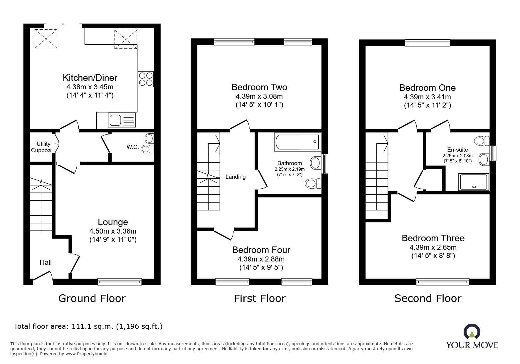 Floorplan of 4 bedroom Semi Detached House for sale, Jasper Avenue, Worsley, Greater Manchester, M28