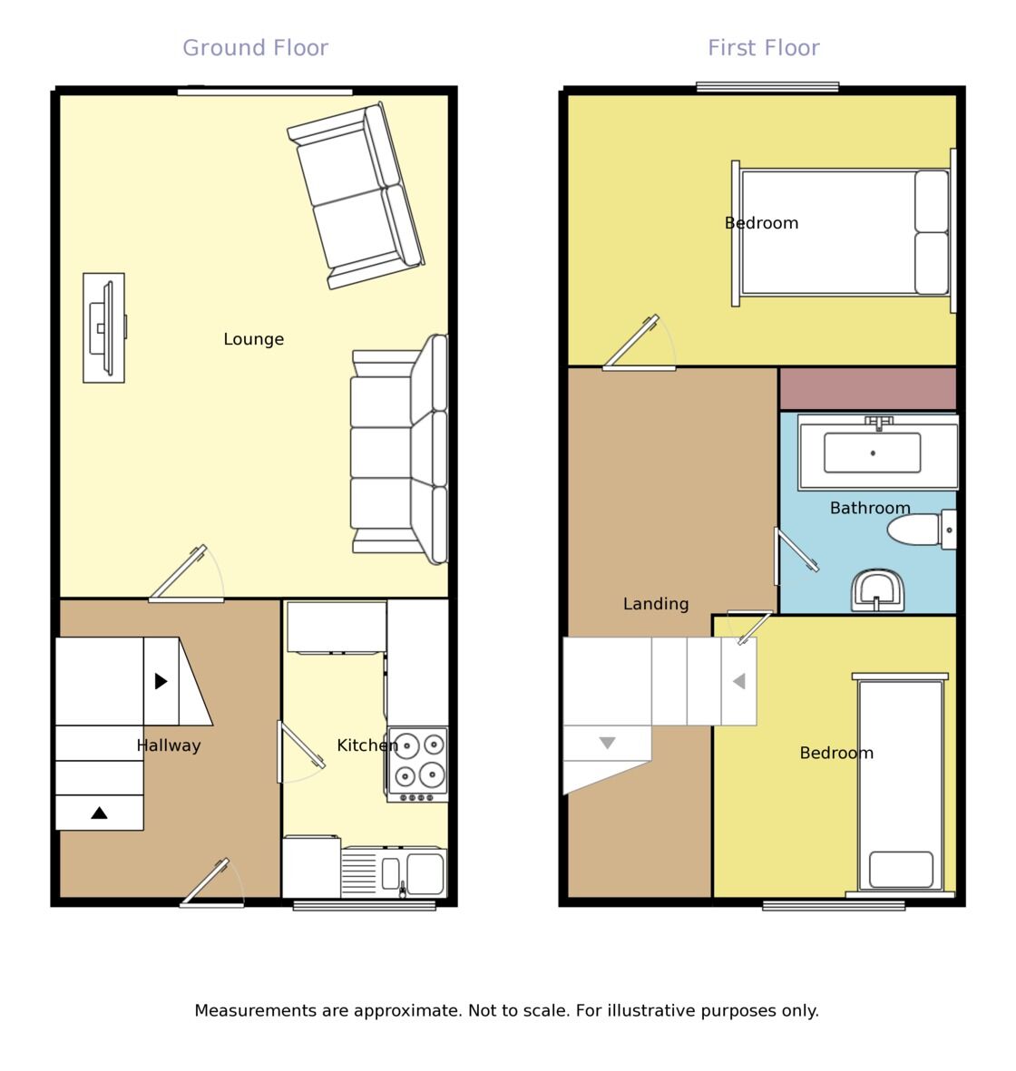 Floorplan of 2 bedroom  House to rent, Heron Way, Chatham, Kent, ME5