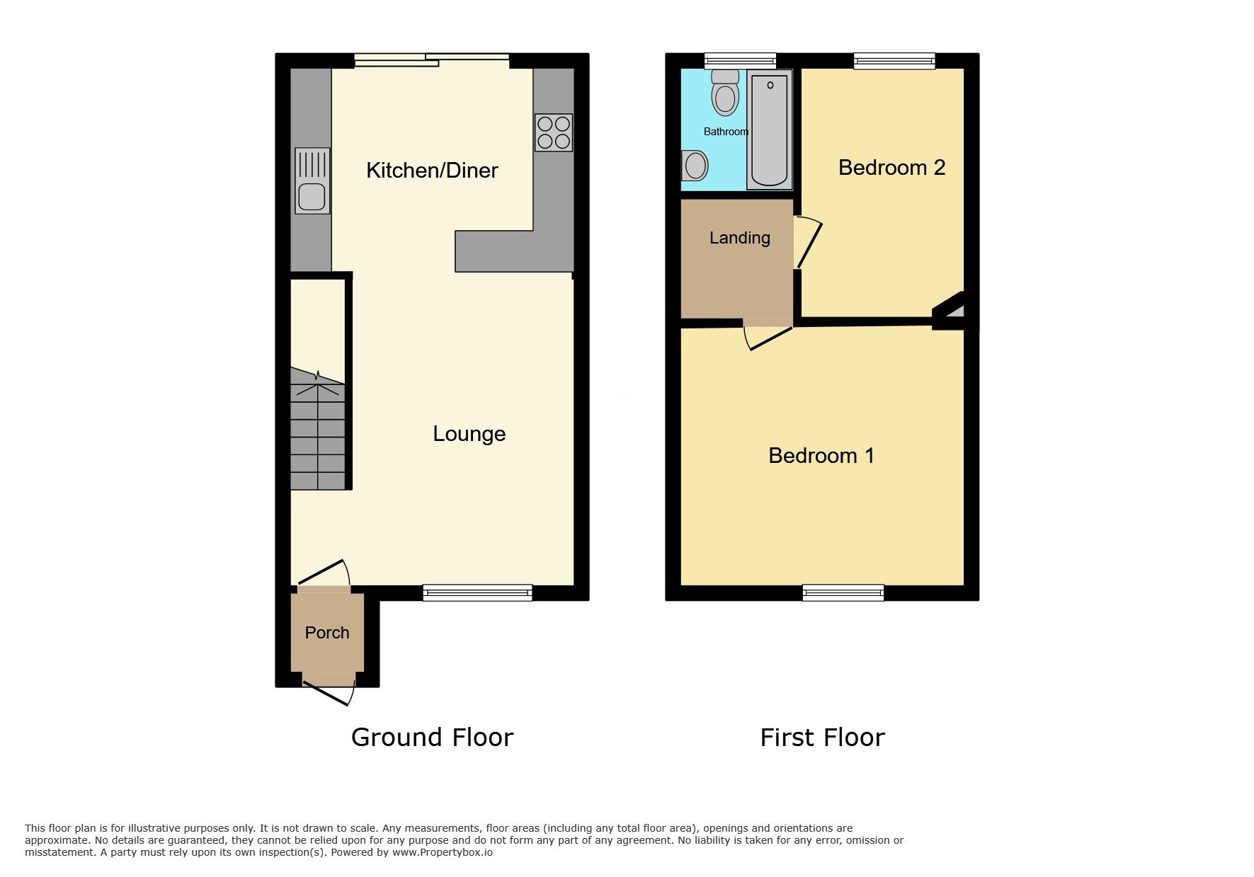 Floorplan of 2 bedroom Semi Detached House for sale, Shanklin Close, Chatham, Kent, ME5