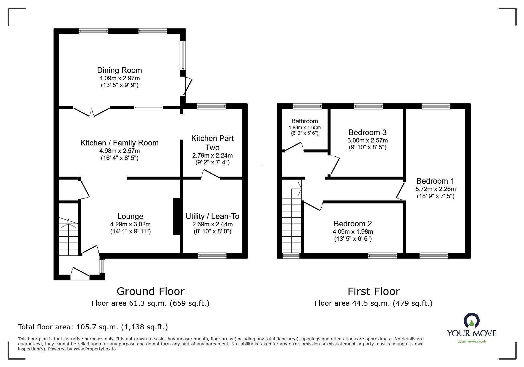 Floorplan of 3 bedroom Semi Detached House for sale, Barberry Avenue, Chatham, Kent, ME5
