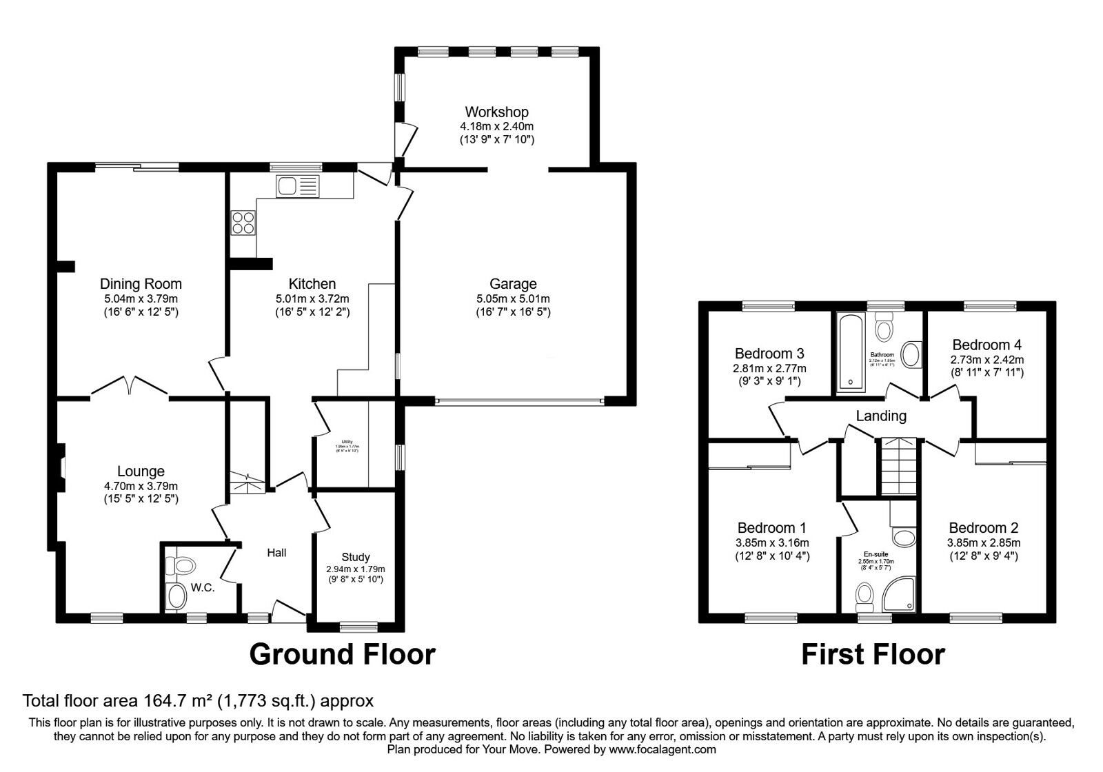 Floorplan of 4 bedroom Detached House for sale, Barling Close, Chatham, Kent, ME5
