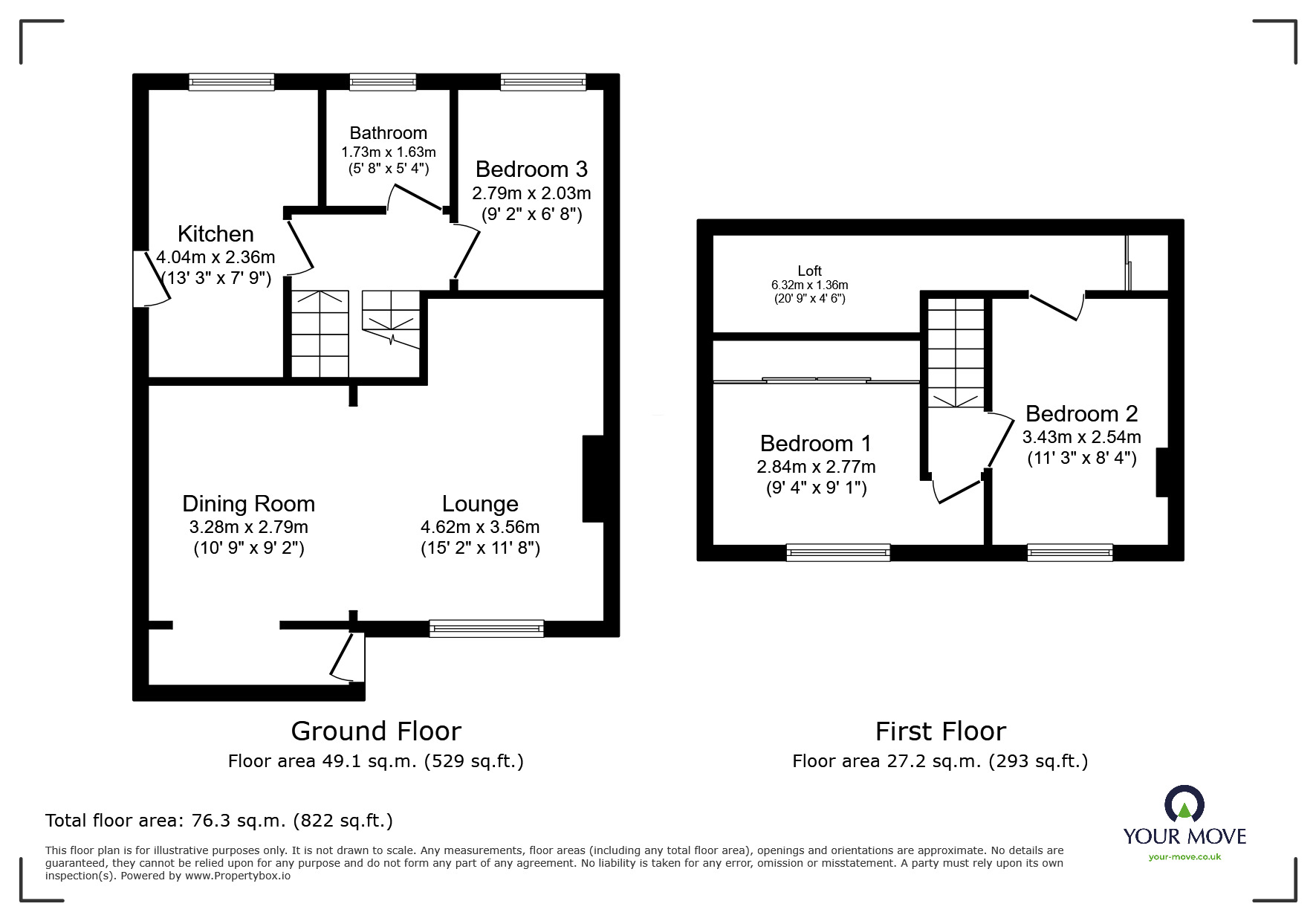 Floorplan of 3 bedroom Detached House for sale, Boxley Road, Chatham, Kent, ME5