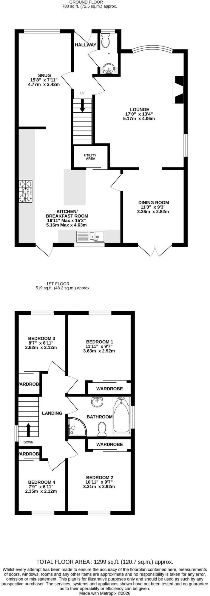 Floorplan of 4 bedroom Detached House for sale, Highgrove Road, Chatham, Kent, ME5