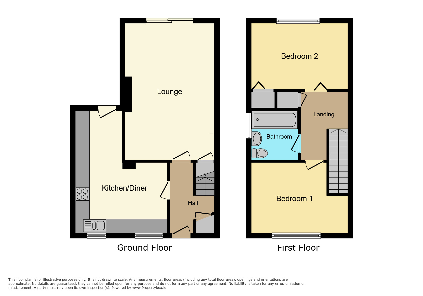 Floorplan of 2 bedroom End Terrace House for sale, Clandon Road, Chatham, Kent, ME5