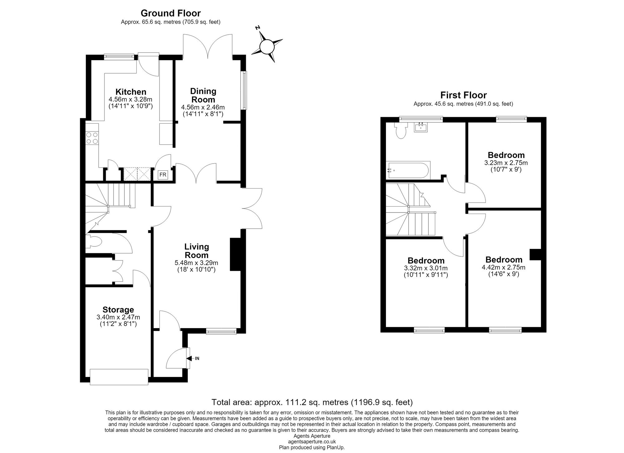 Floorplan of 3 bedroom Semi Detached House for sale, Oakleigh Close, Walderslade, ME5