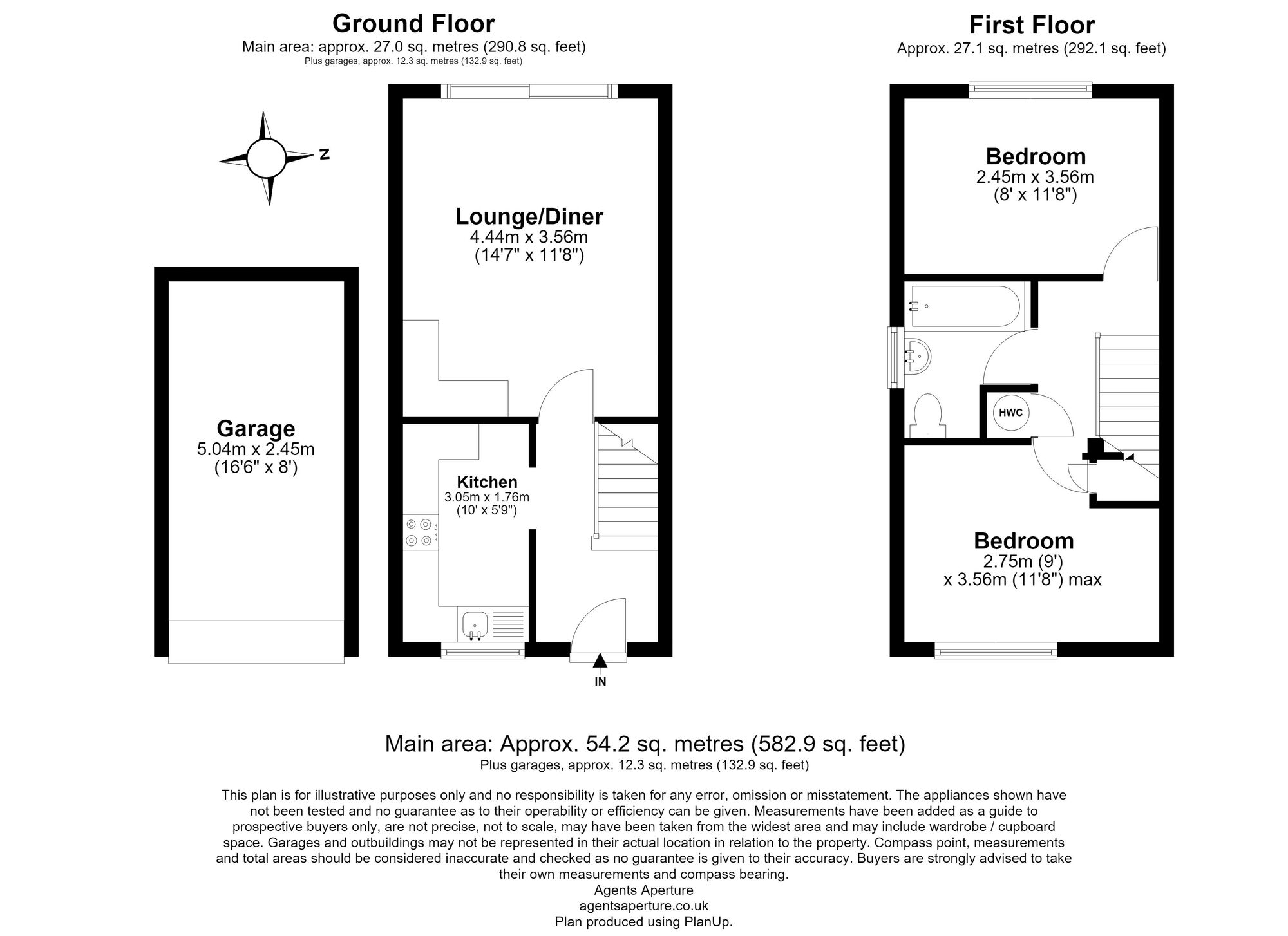 Floorplan of 2 bedroom Semi Detached House for sale, Trotwood Close, Kent, ME5