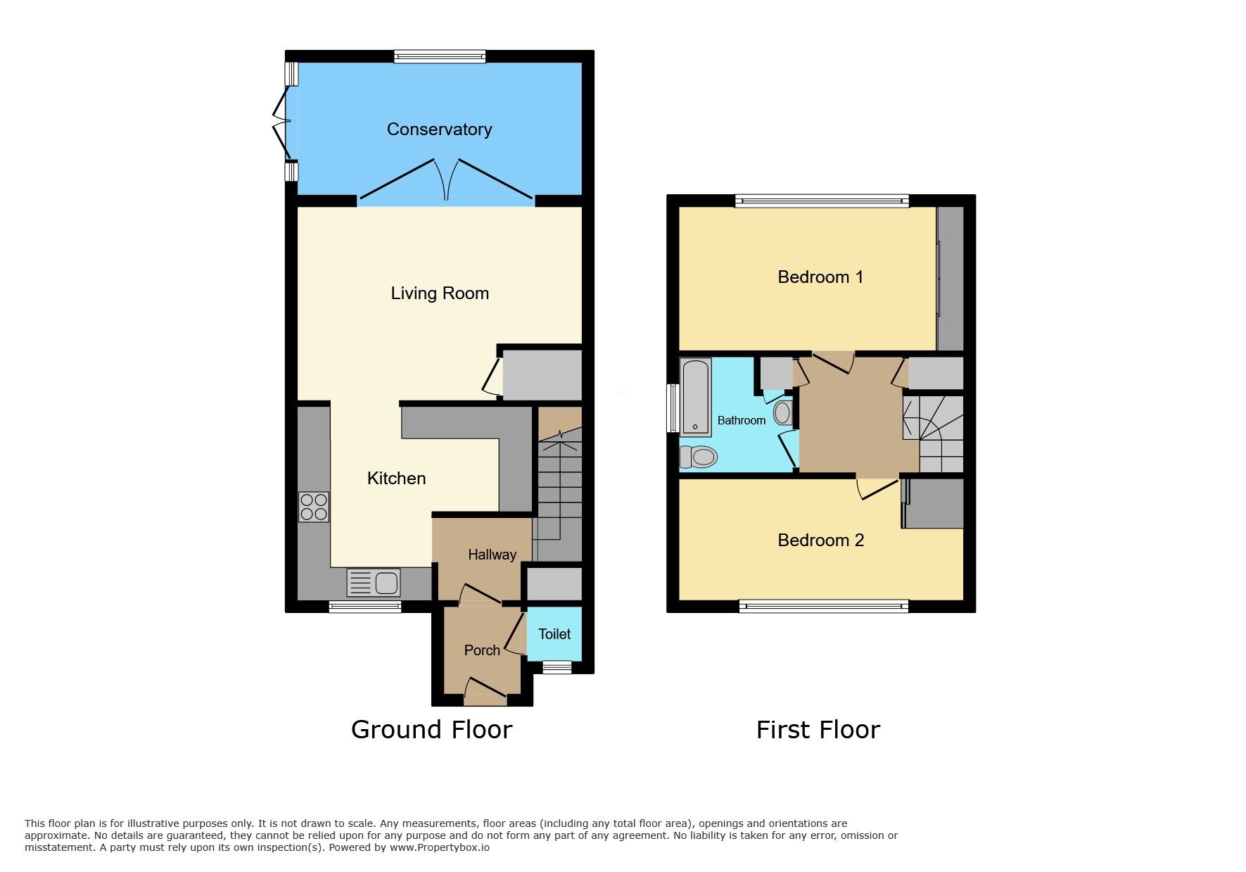 Floorplan of 2 bedroom Semi Detached House for sale, Bentley Close, Chatham, Kent, ME5