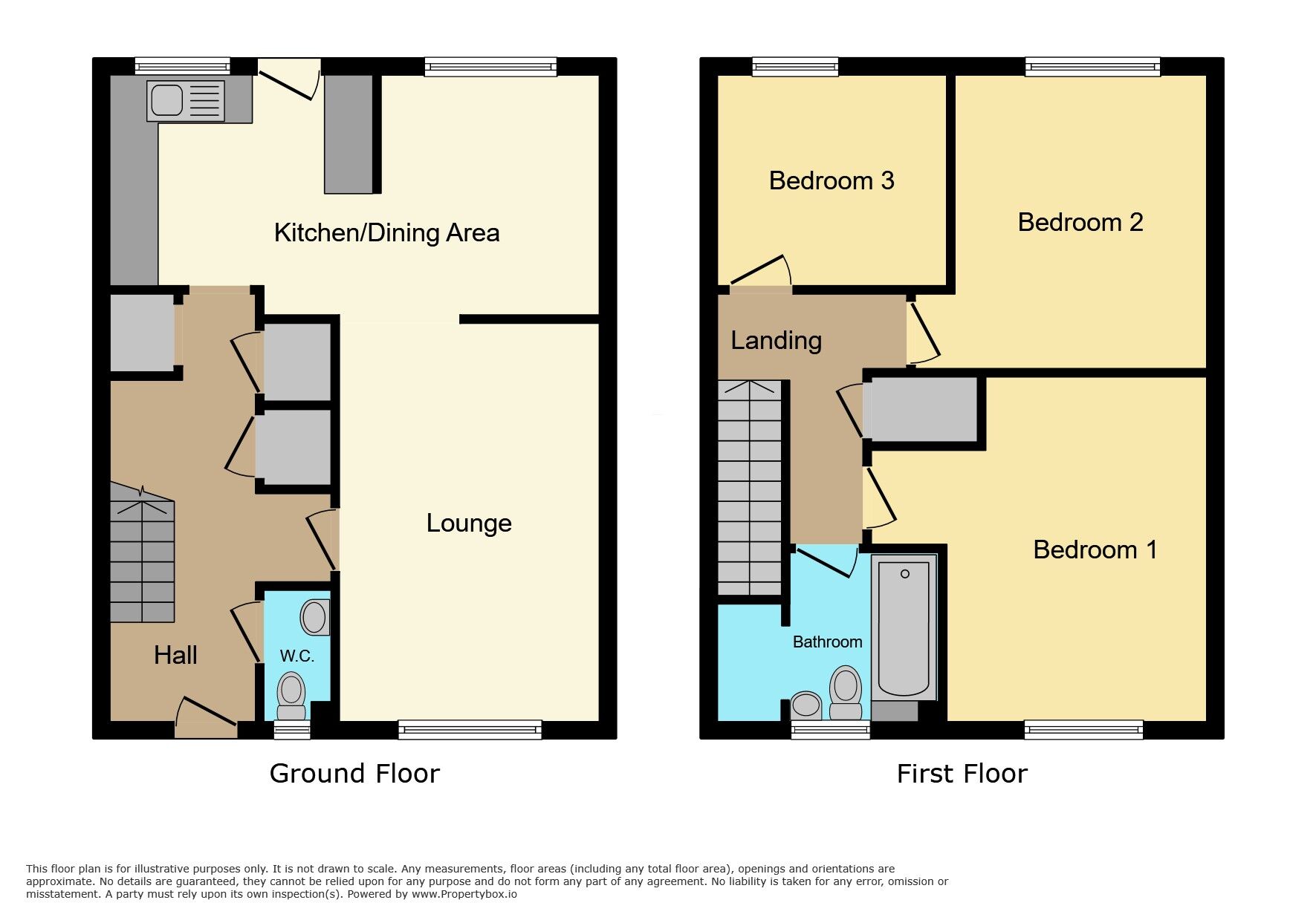 Floorplan of 3 bedroom End Terrace House for sale, Vulcan Close, Princes Park, Kent, ME5