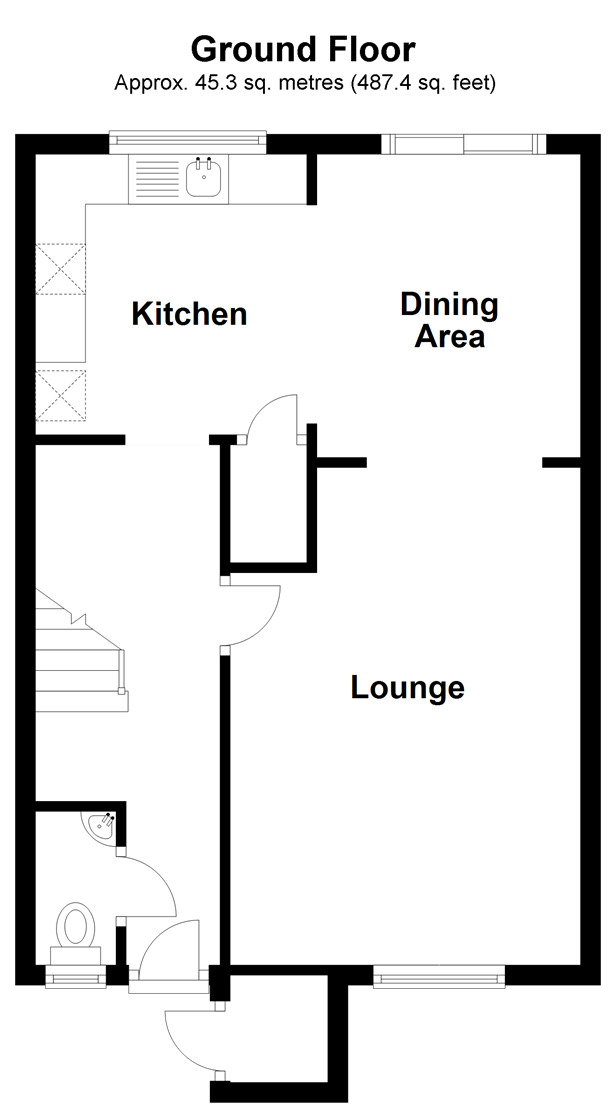 Floorplan of 3 bedroom End Terrace House for sale, Ryde Close, Chatham, Kent, ME5