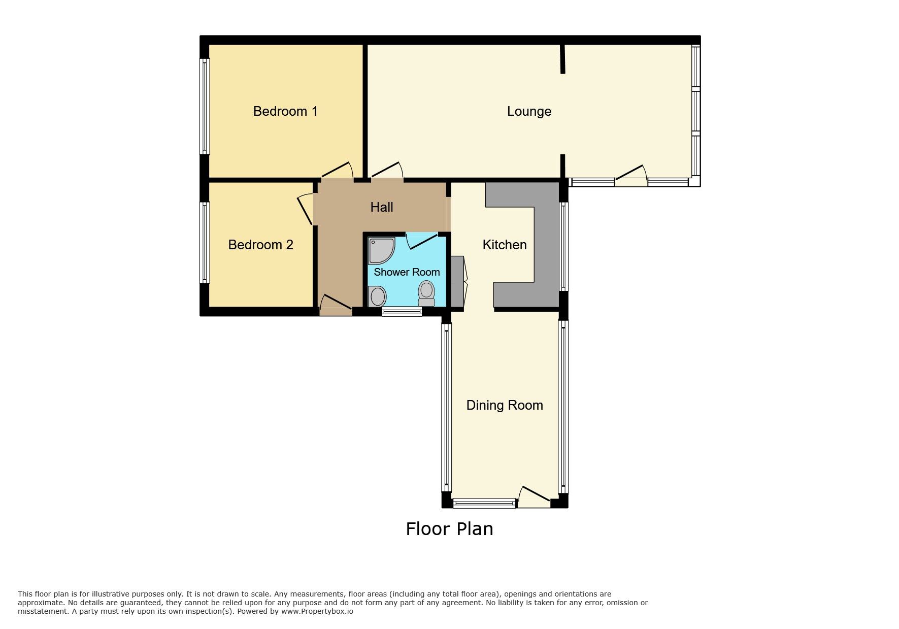 Floorplan of 2 bedroom Semi Detached Bungalow for sale, Montfort Road, Chatham, Kent, ME5