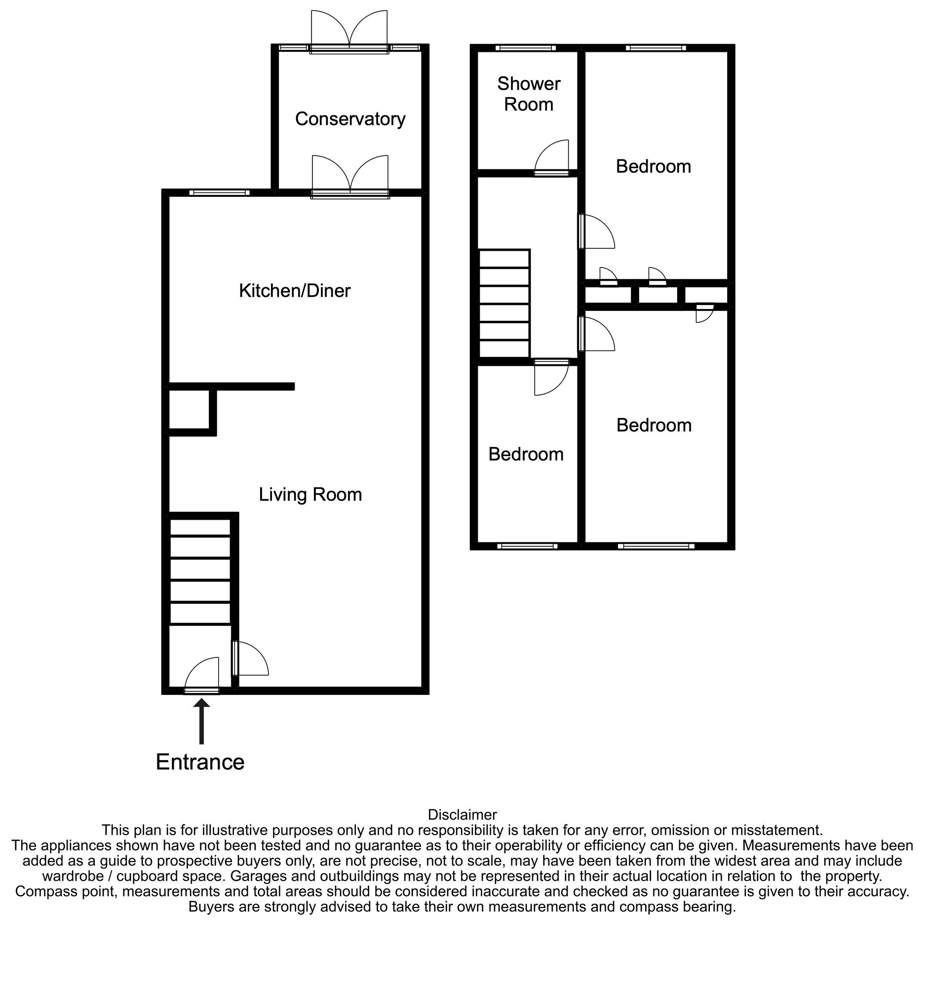 Floorplan of 3 bedroom Mid Terrace House for sale, Tuscan Drive, Chatham, Kent, ME5