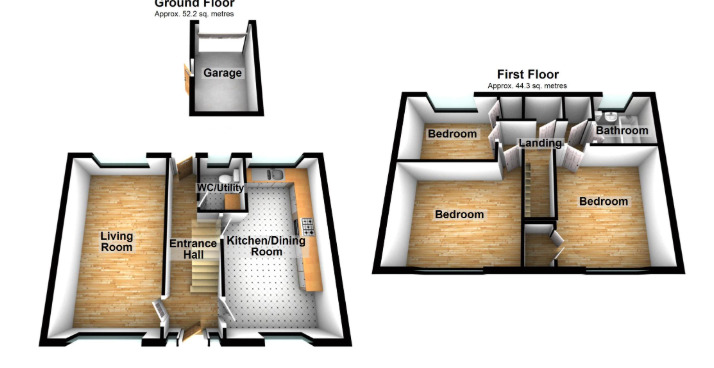 Floorplan of 3 bedroom Mid Terrace House for sale, Cygnet Road, Chatham, Kent, ME5