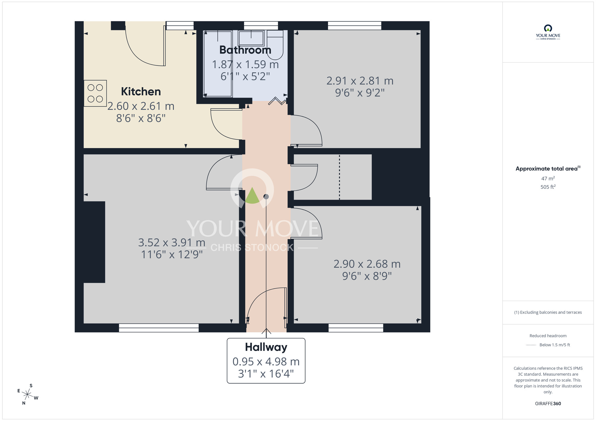 Floorplan of 2 bedroom Flat for sale, Keebledale Avenue, Tyne and Wear, NE6