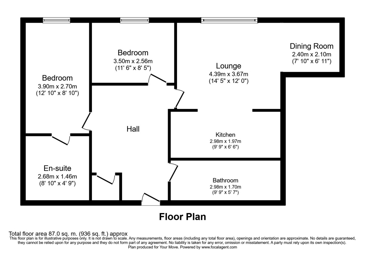 Floorplan of 2 bedroom Flat to rent, St. Albans Road, Watford, WD17