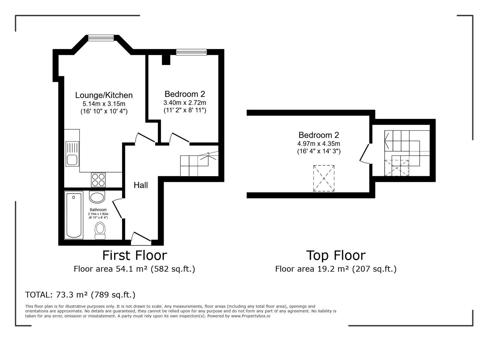 Floorplan of 2 bedroom  Flat for sale, Red Lion Court, 105A Vicarage Road, Hertfordshire, WD18