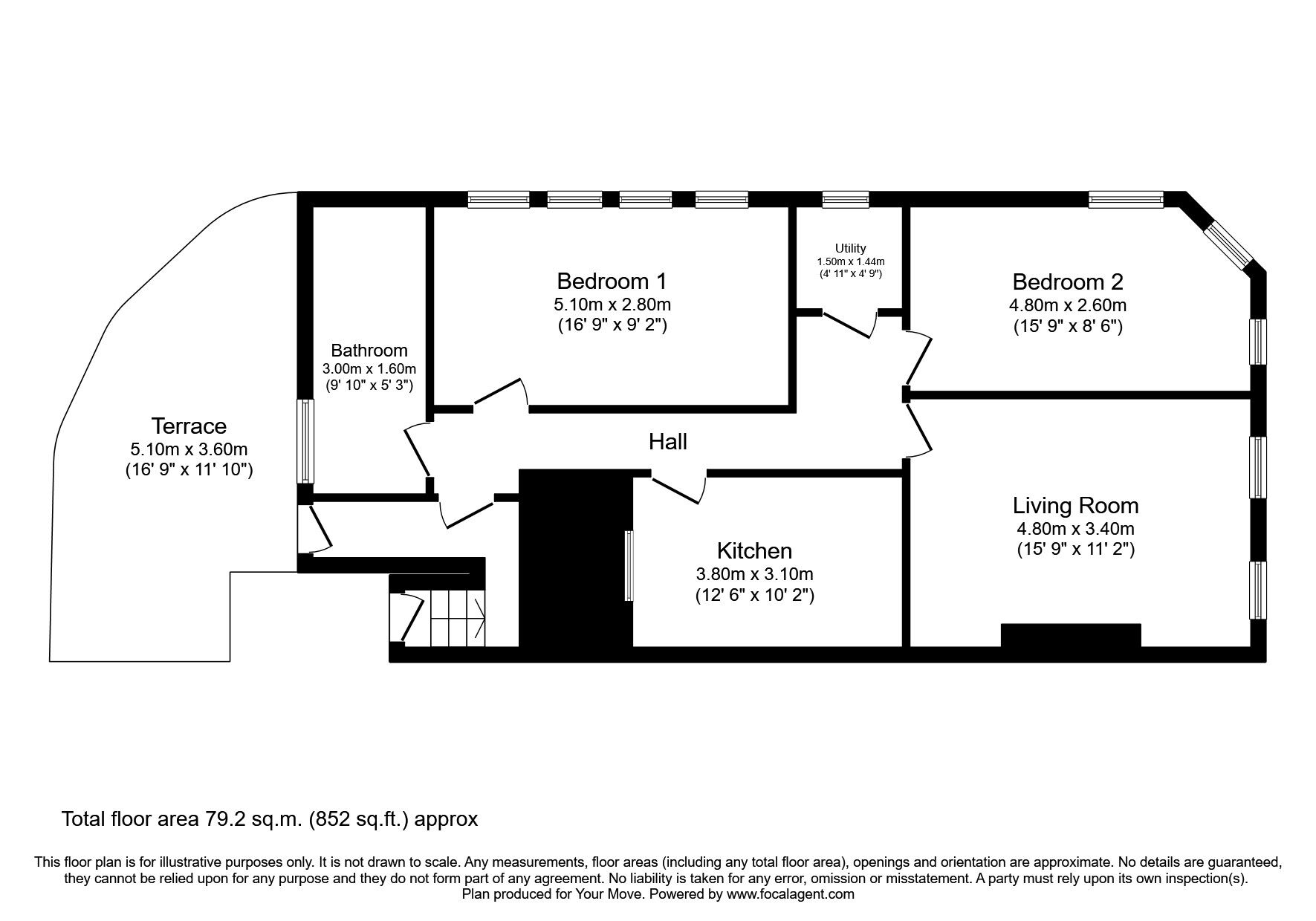Floorplan of 2 bedroom  Flat to rent, Watford, Hertfordshire, WD17
