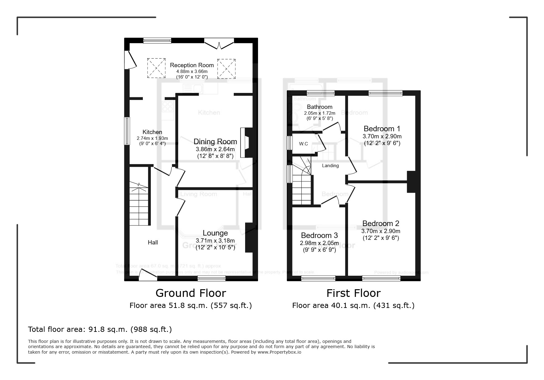 Floorplan of 3 bedroom Semi Detached House for sale, Tudor Walk, Watford, Hertfordshire, WD24