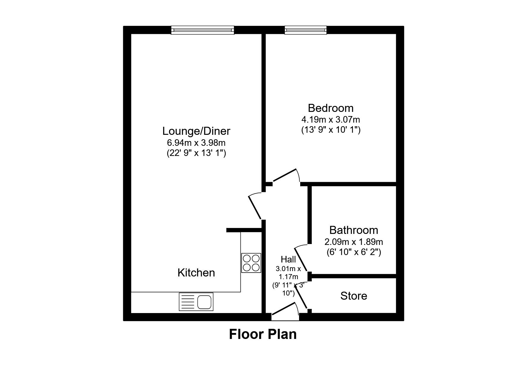 Floorplan of 1 bedroom  Flat for sale, St. Albans Road, Watford, WD17