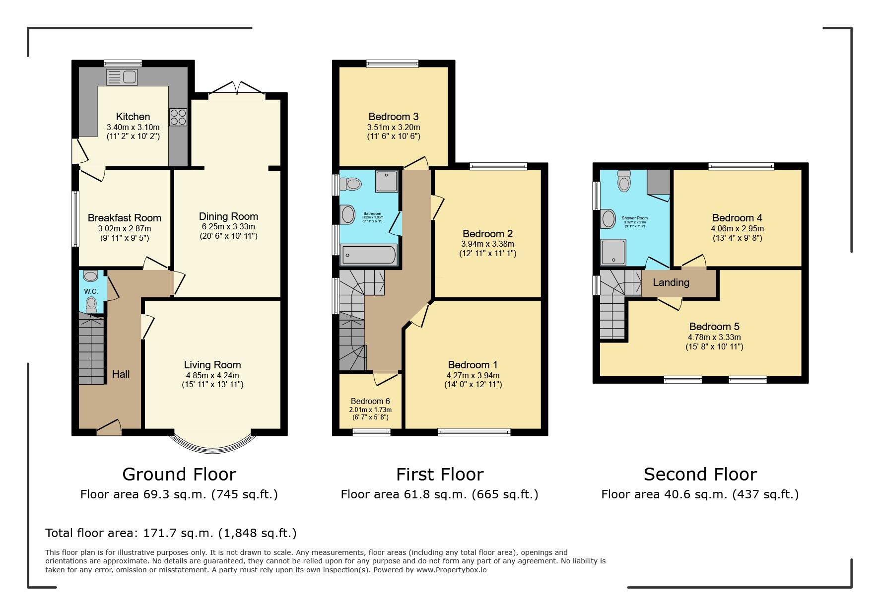 Floorplan of 5 bedroom Semi Detached House for sale, Monmouth Road, Watford, Hertfordshire, WD17