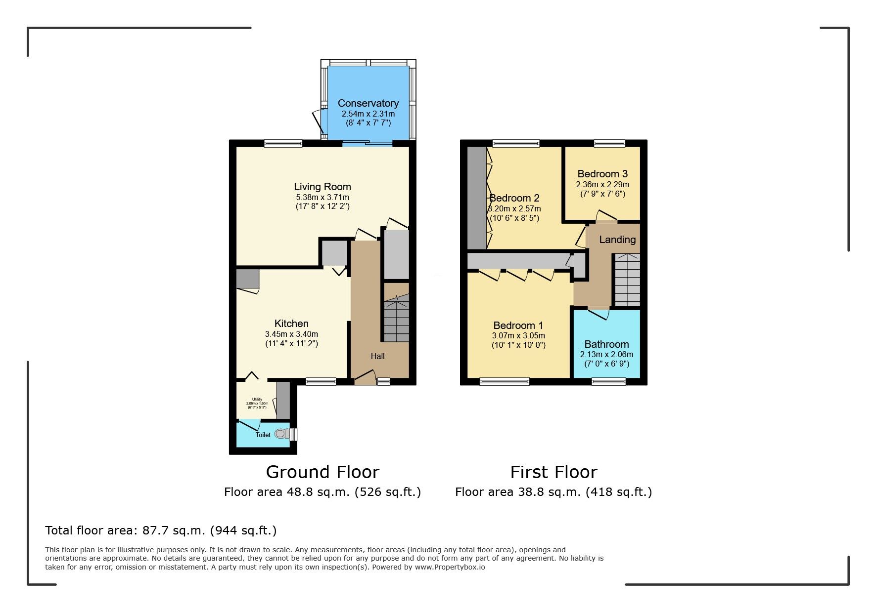 Floorplan of 3 bedroom End Terrace House for sale, Highlands, Watford, Hertfordshire, WD19