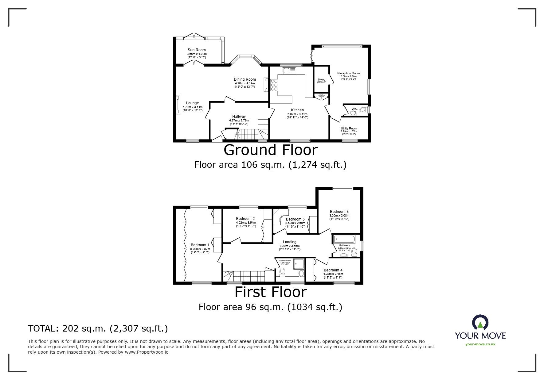 Floorplan of 5 bedroom Detached House for sale, Horseshoe Lane, Watford, Hertfordshire, WD25