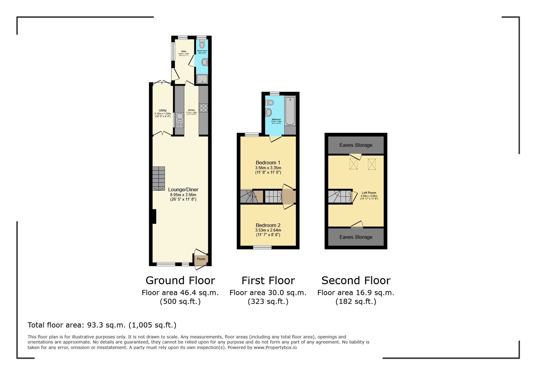 Floorplan of 2 bedroom Mid Terrace House for sale, Sandringham Road, Watford, Hertfordshire, WD24