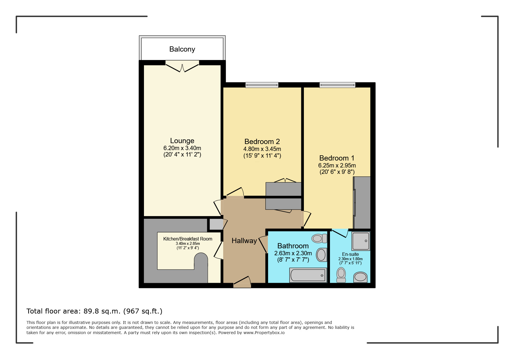 Floorplan of 2 bedroom  Flat for sale, London Road, Bushey, Hertfordshire, WD23