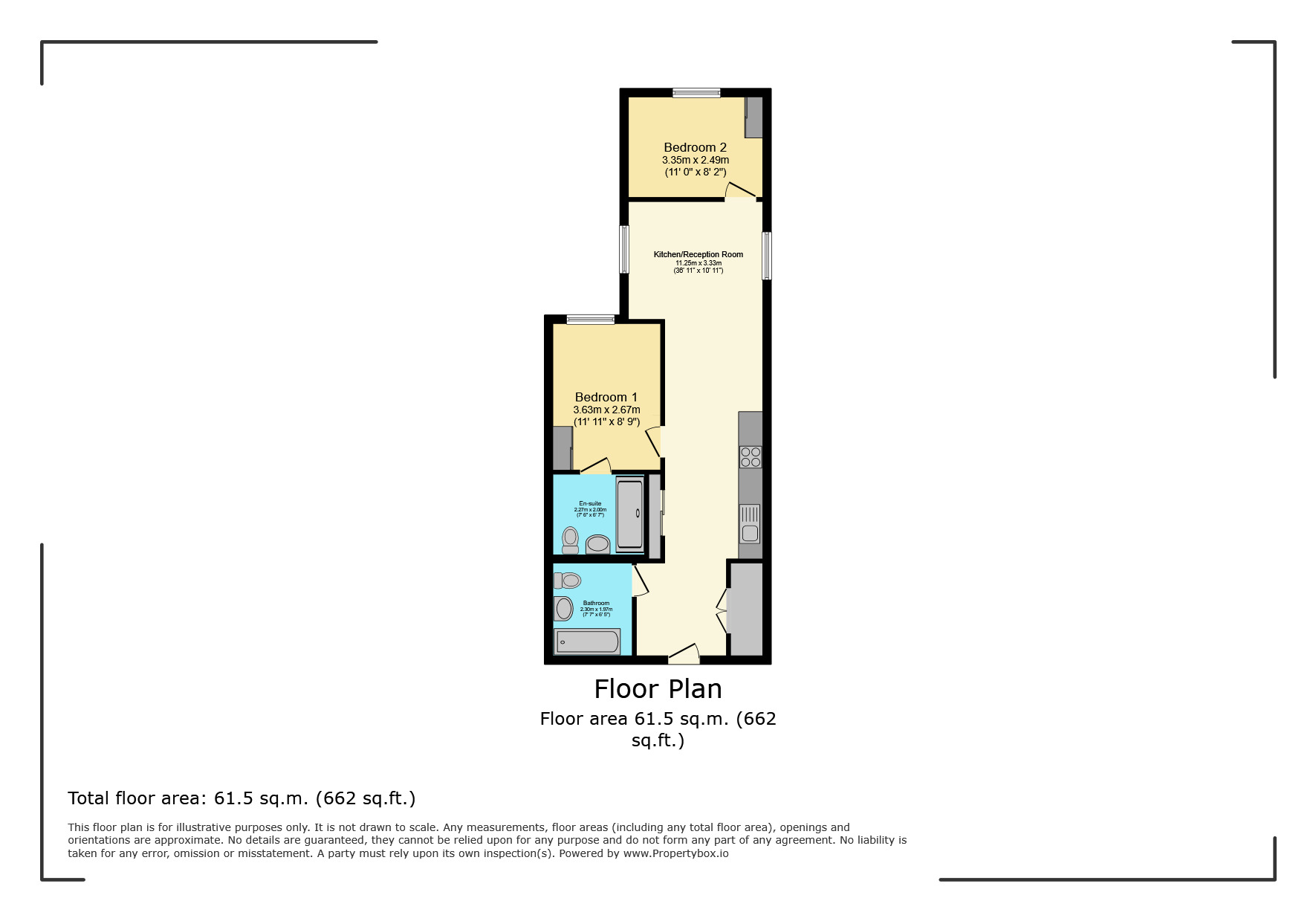 Floorplan of 2 bedroom  Flat for sale, Aldenham Road, Bushey, Hertfordshire, WD23