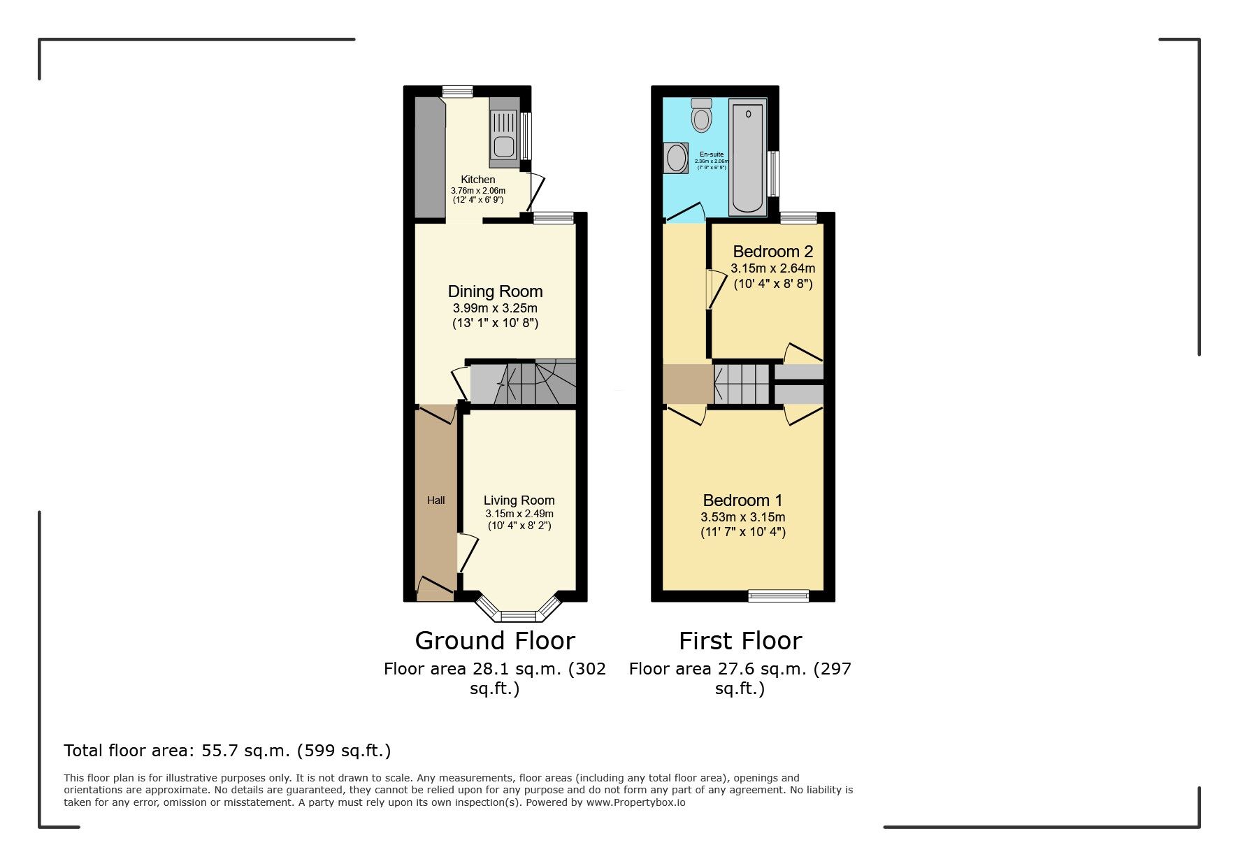 Floorplan of 2 bedroom Mid Terrace House for sale, Banbury Street, Watford, Hertfordshire, WD18
