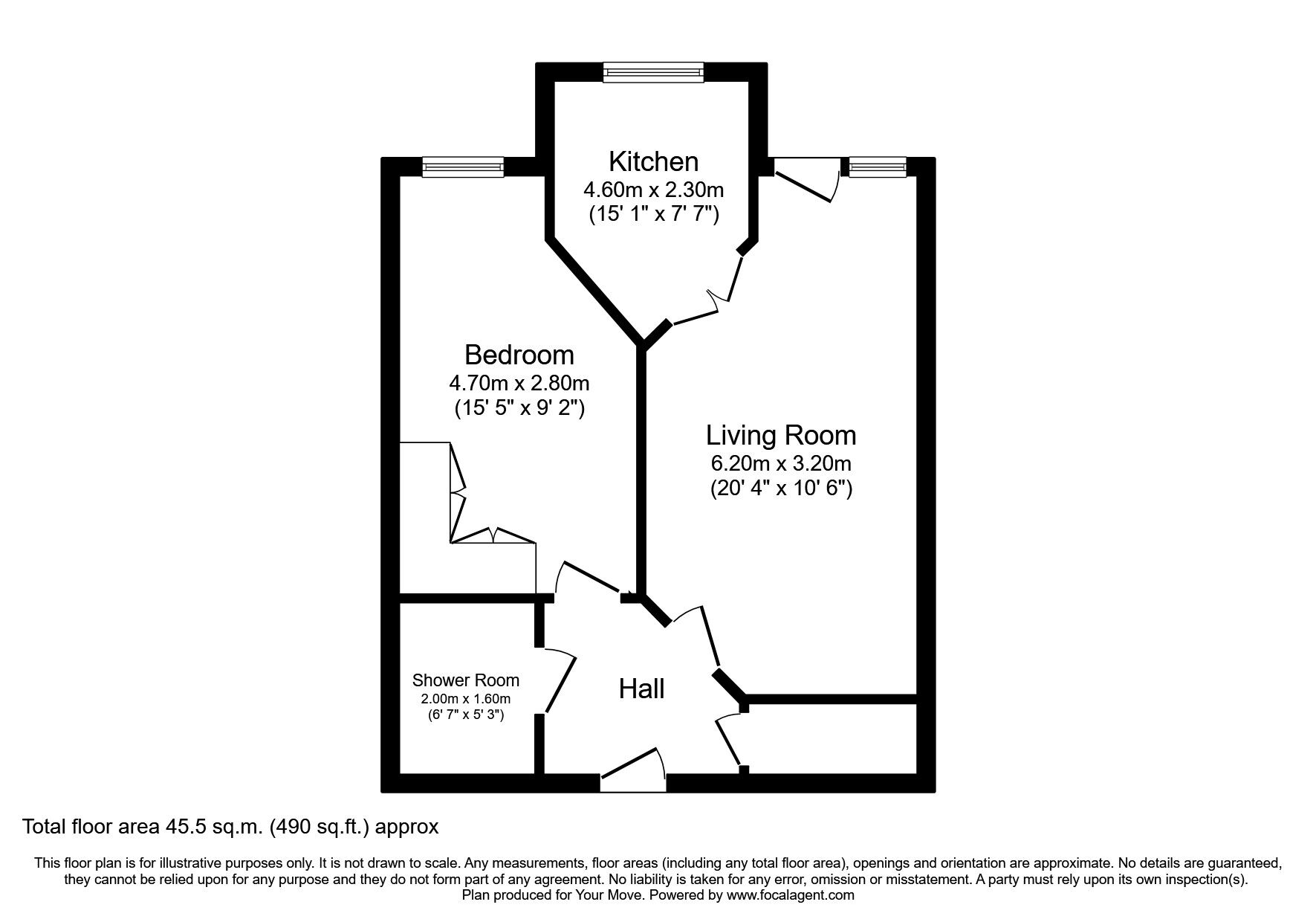 Floorplan of 1 bedroom  Flat for sale, Lower High Street, Watford, WD17