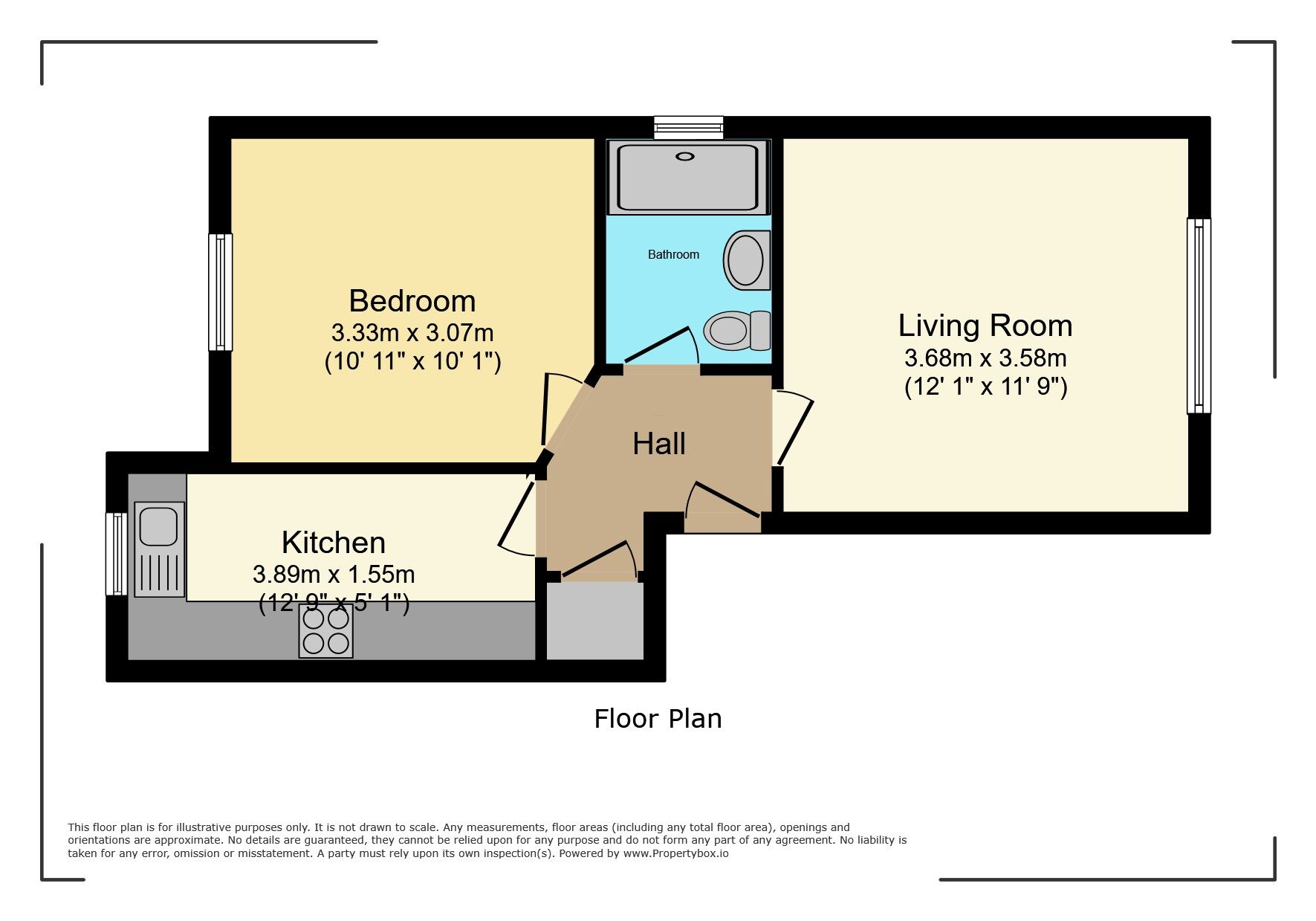 Floorplan of 1 bedroom  Flat for sale, Lymington Court, Leveret Close, Hertfordshire, WD25