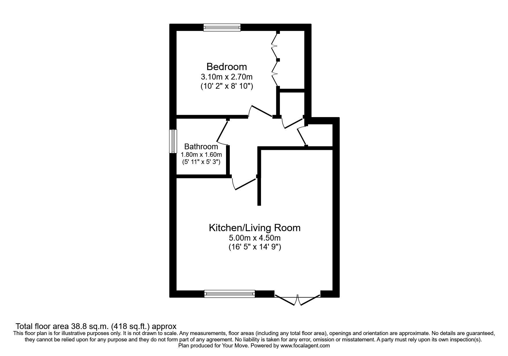 Floorplan of 1 bedroom Flat for sale, Sheraton Mews, Gade Avenue, Hertfordshire, WD18