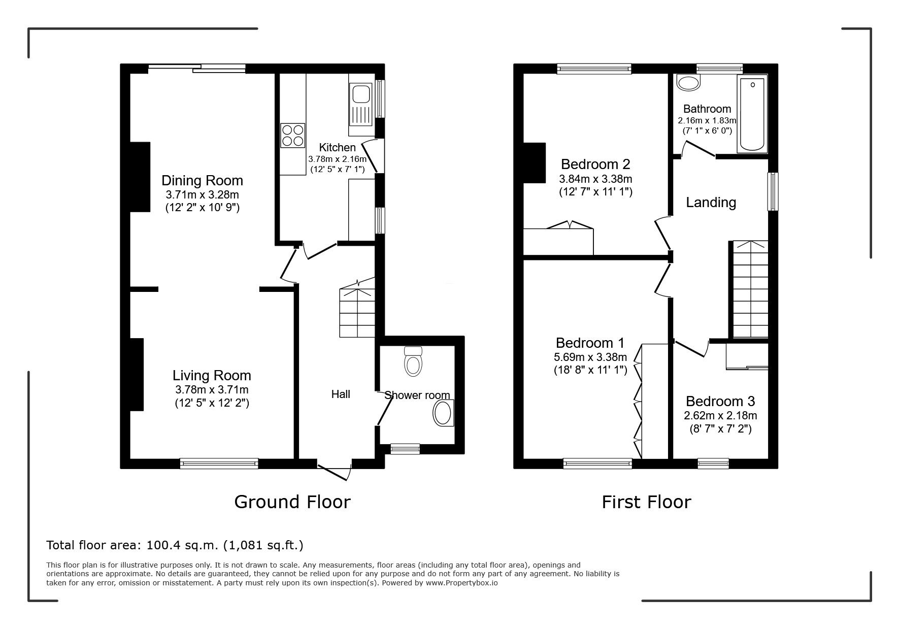 Floorplan of 3 bedroom Semi Detached House for sale, Sheepcot Lane, Watford, Hertfordshire, WD25