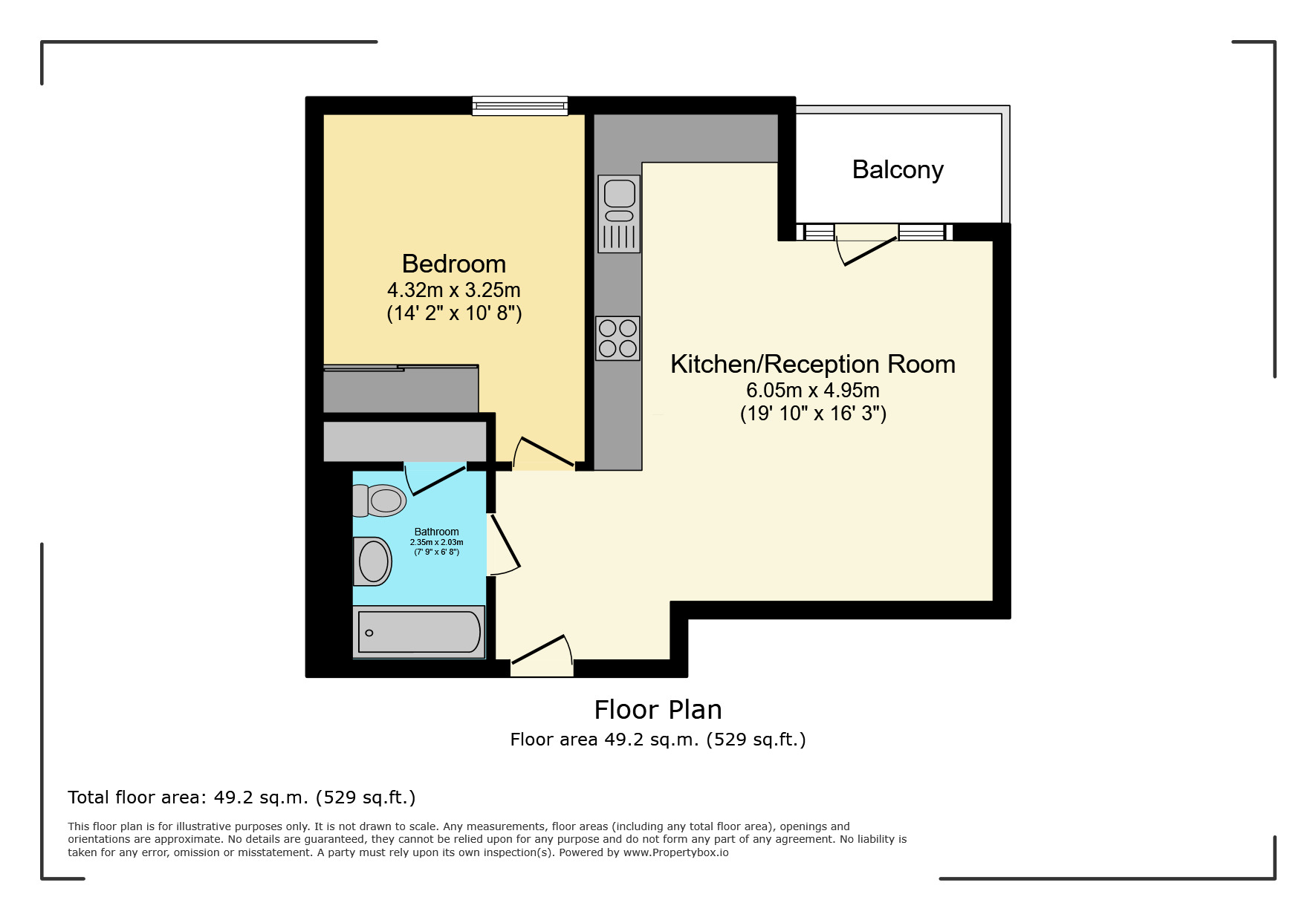Floorplan of 1 bedroom  Flat for sale, Marri Street, Watford, Hertfordshire, WD24