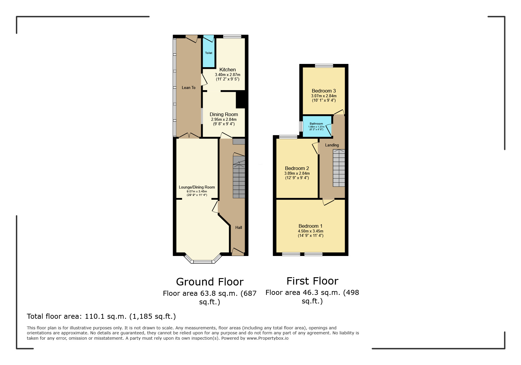 Floorplan of 3 bedroom Mid Terrace House for sale, Chester Road, Watford, Hertfordshire, WD18
