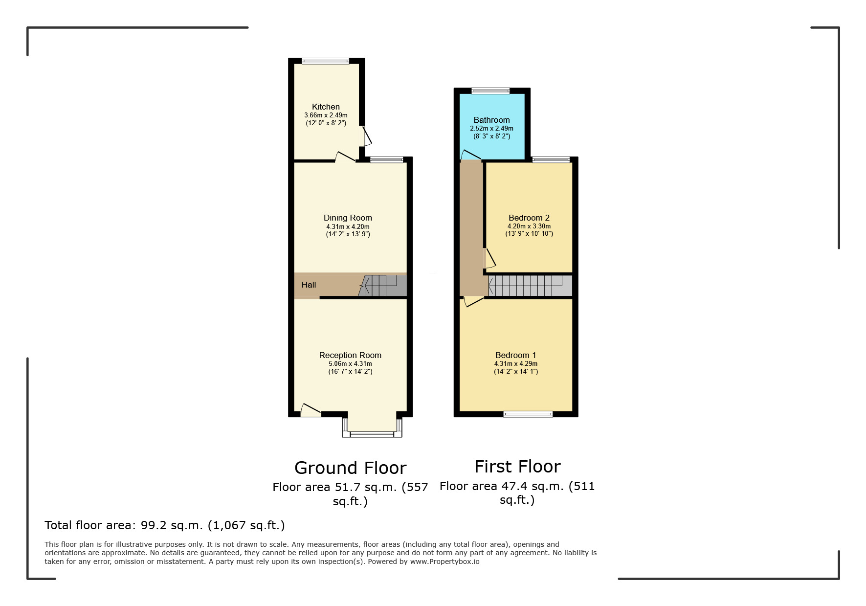 Floorplan of 2 bedroom Mid Terrace House for sale, St. James Road, Watford, Hertfordshire, WD18