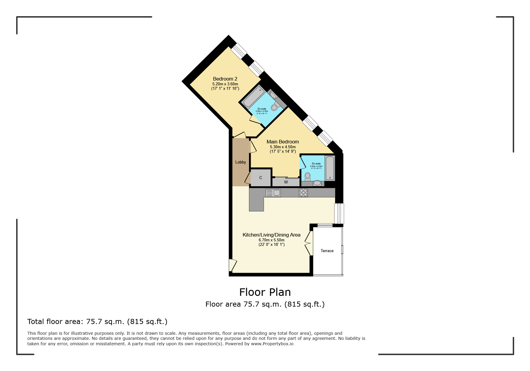Floorplan of 2 bedroom  Flat for sale, Marri Street, Watford, Hertfordshire, WD24