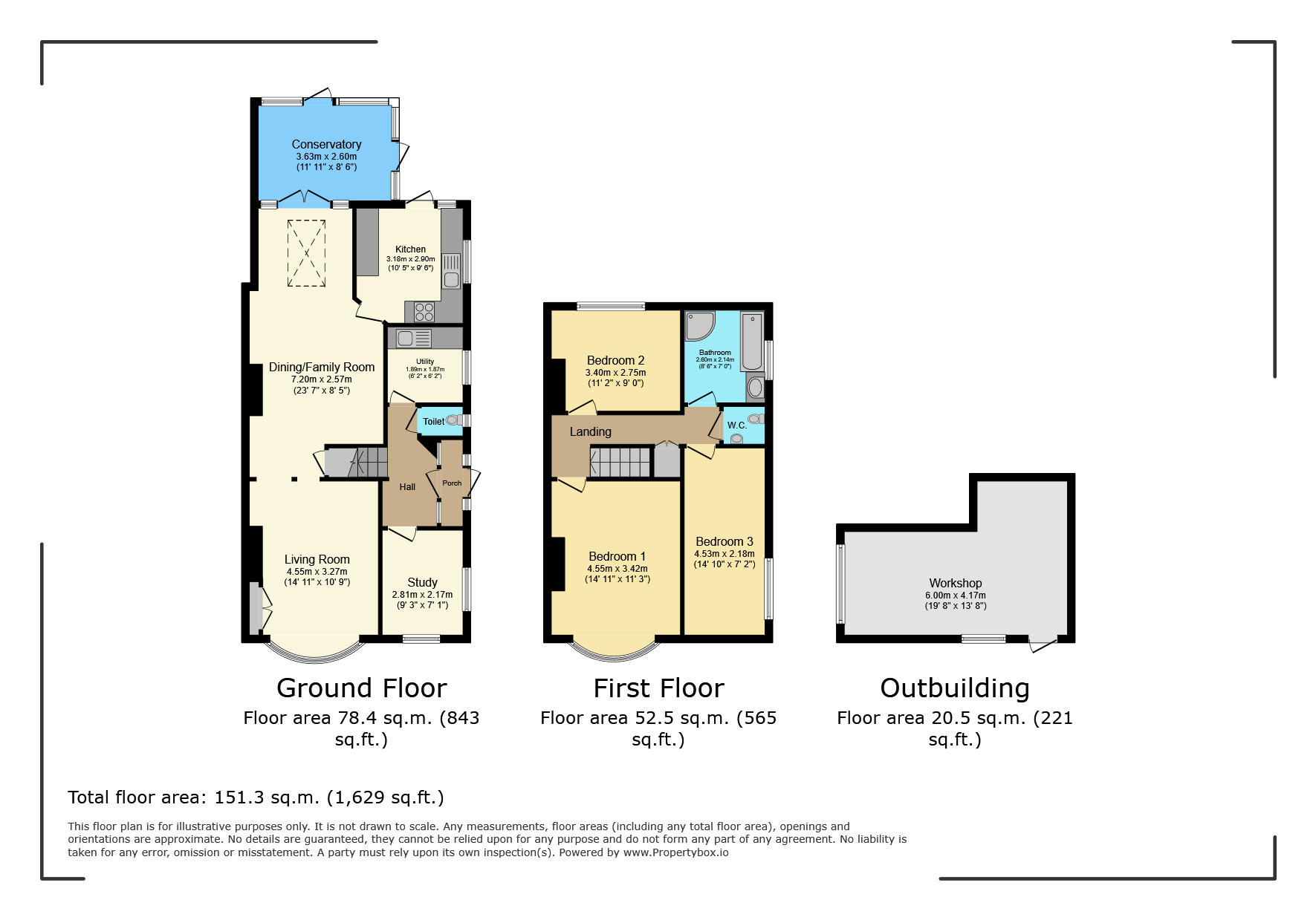 Floorplan of 4 bedroom Semi Detached House for sale, Spring Gardens, Watford, Hertfordshire, WD25