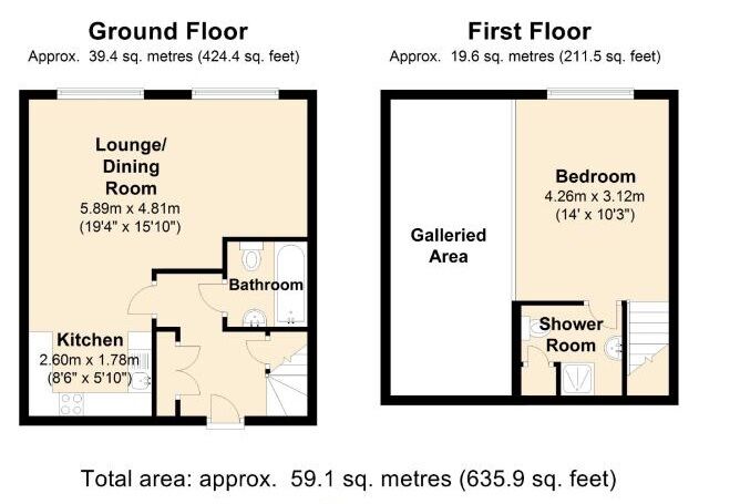 Floorplan of 1 bedroom  Flat to rent, Gammons Lane, Watford, Hertfordshire, WD24
