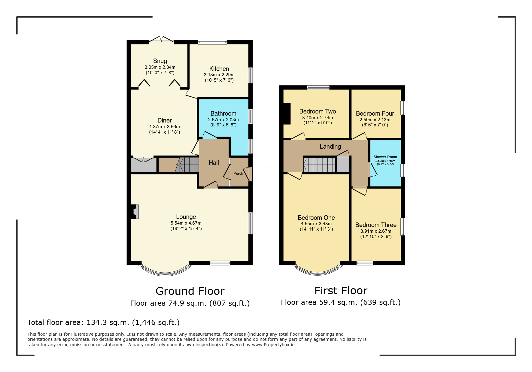 Floorplan of 4 bedroom Semi Detached House for sale, Spring Gardens, Watford, Hertfordshire, WD25