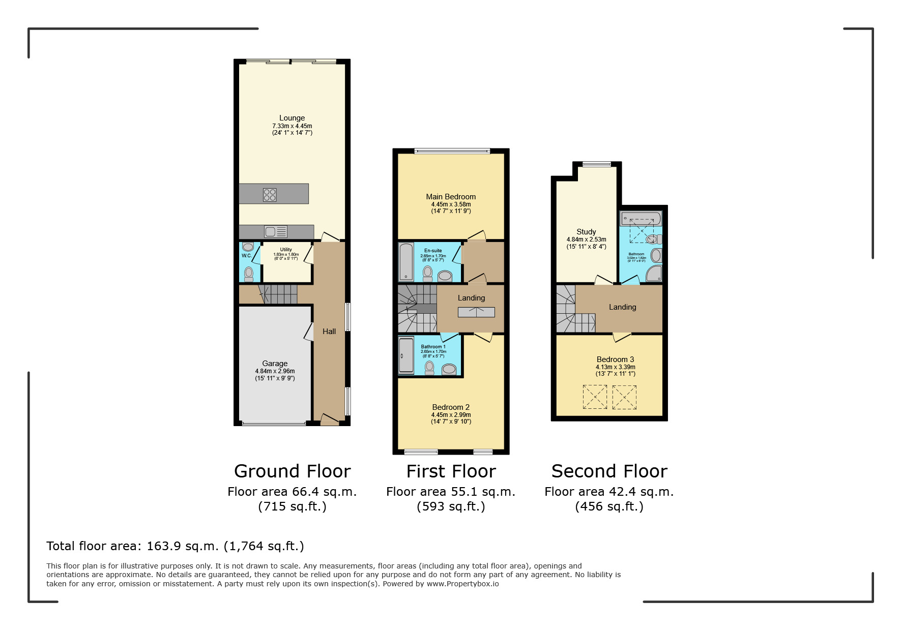 Floorplan of 4 bedroom Mid Terrace House to rent, Windmill Street, Bushey Heath, Hertfordshire, WD23