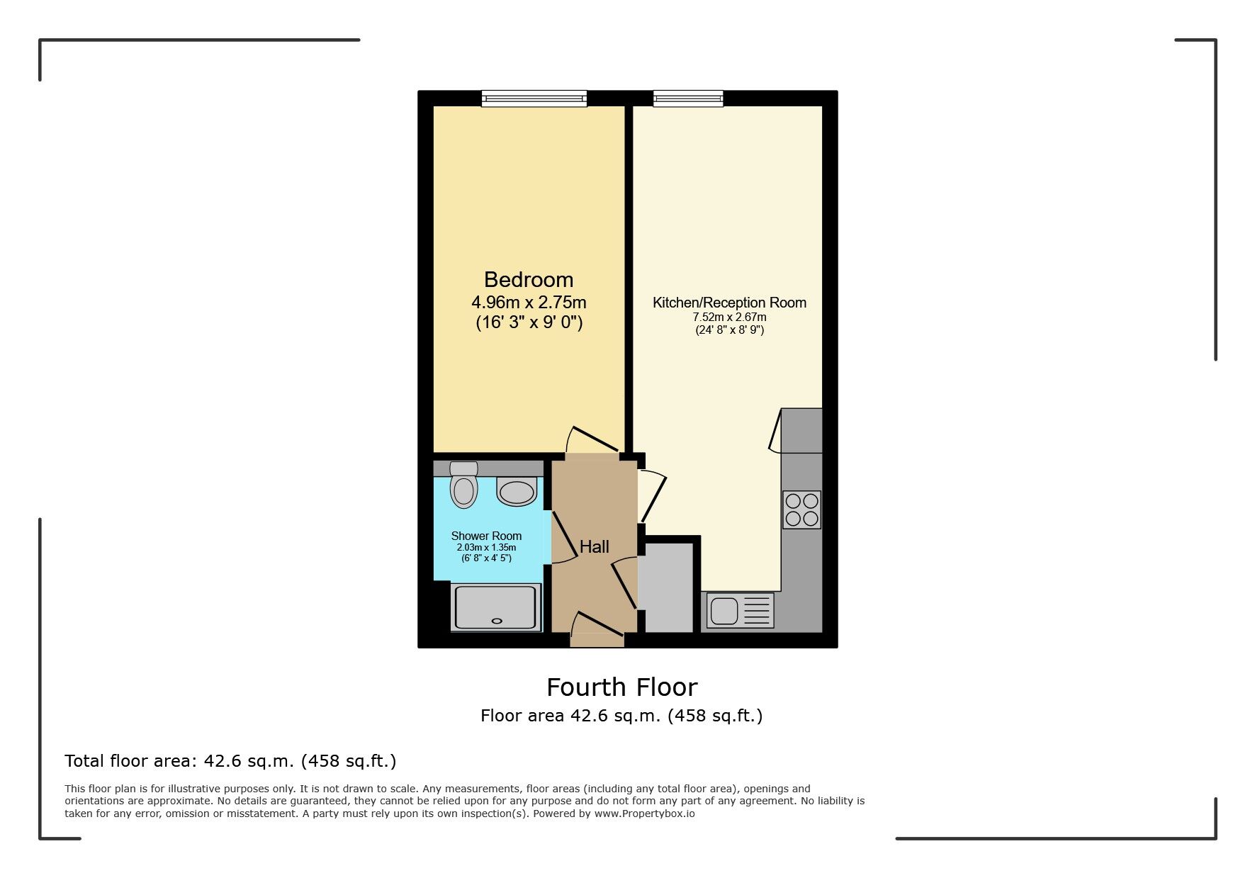 Floorplan of 1 bedroom Flat for sale, Cherry Tree Road, Watford, Hertfordshire, WD24